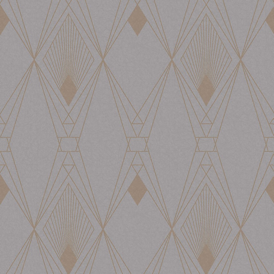 Next Deco Geometric Grey Wallpaper
