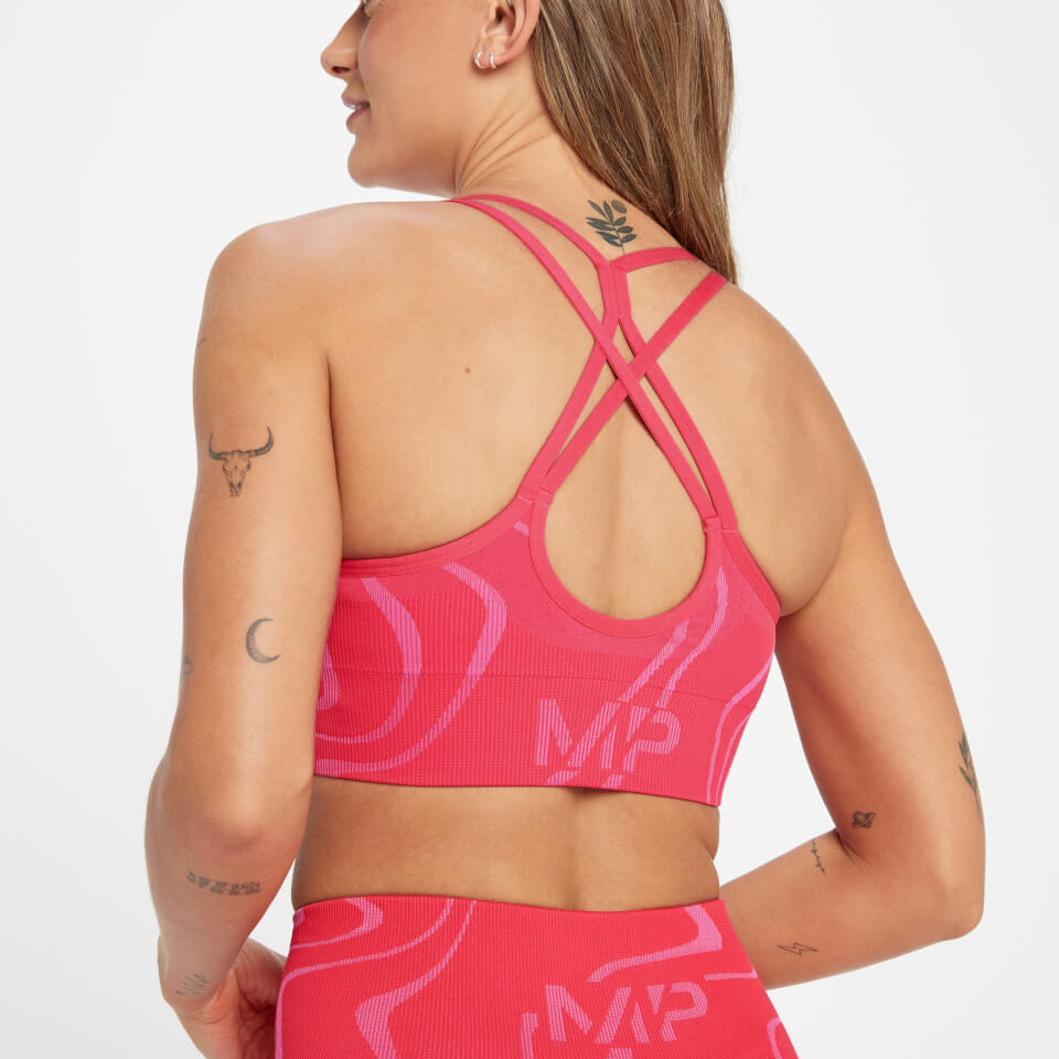 MP Women's Tempo Wave Seamless Sports Bra - Rouge Red