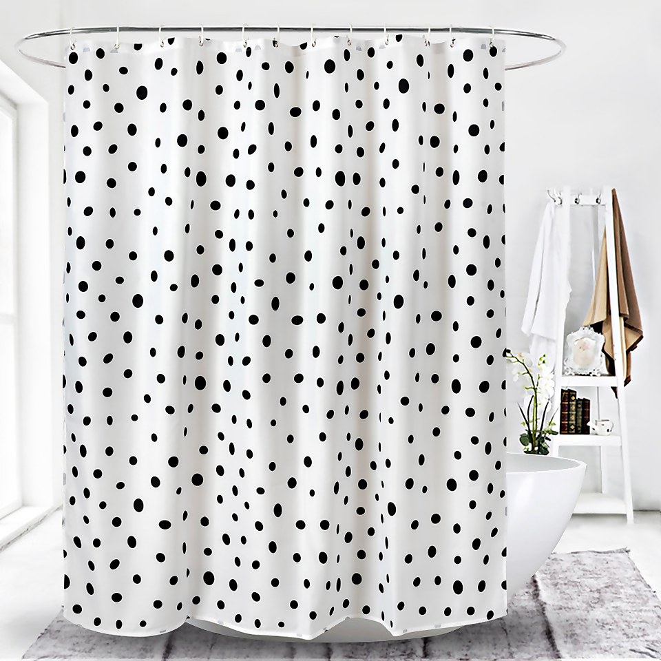 Homebase Dalmatian Dots Shower Curtain
