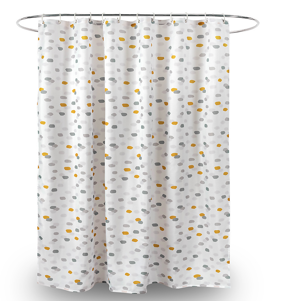 Homebase Watercolour Dots Shower Curtain