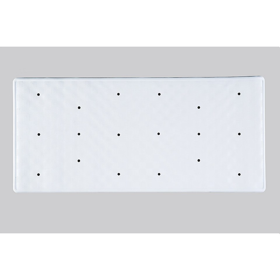 Rubber Bath Mat White Homebase