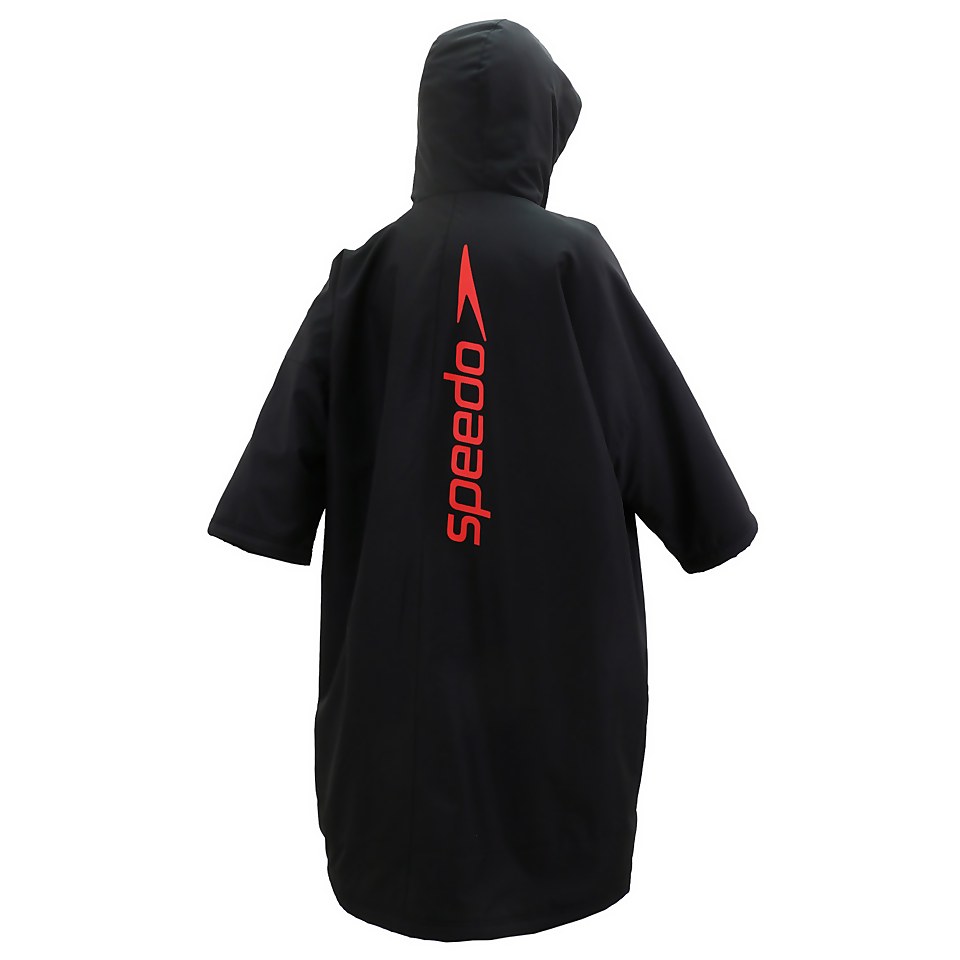 Thermal Dry Change Robe für Erwachsene in Schwarz/Rot