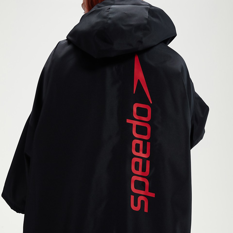 Thermal Dry Change Robe für Erwachsene in Schwarz/Rot