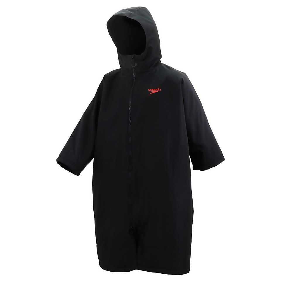 Thermal Dry Change Robe für Erwachsene in Schwarz/Rot