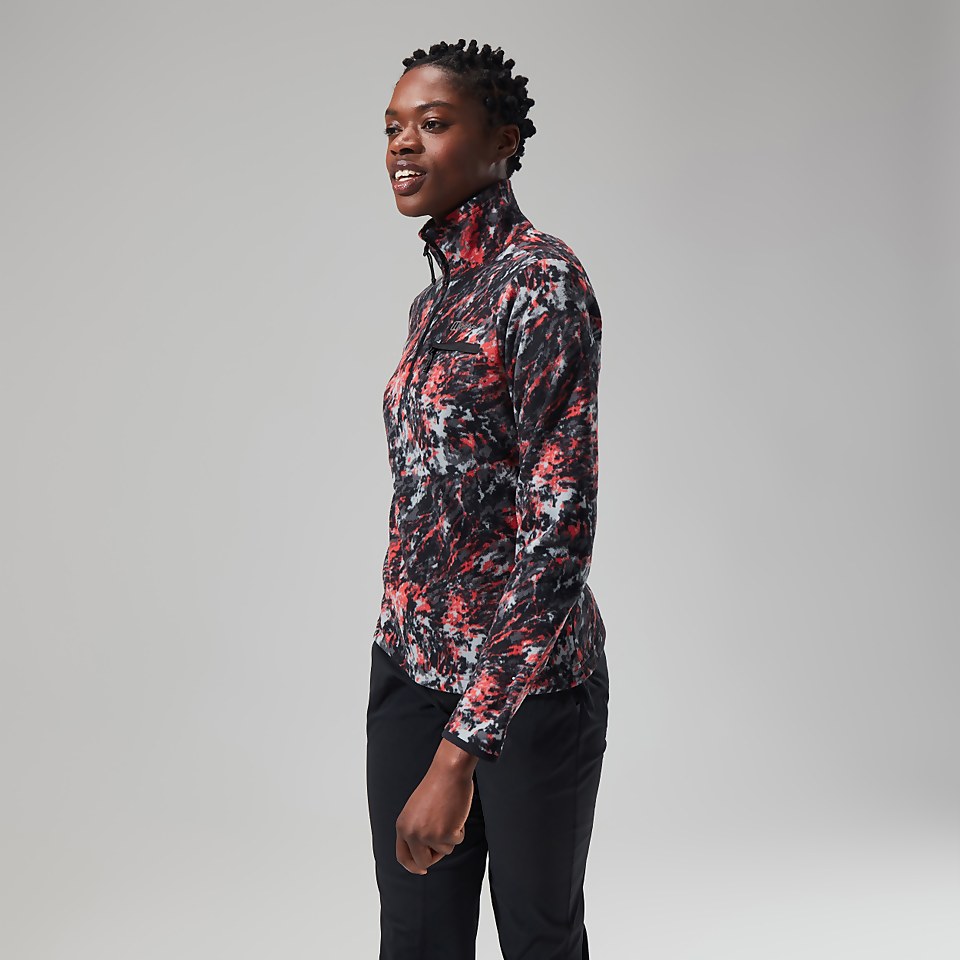 Women's Navala Half Zip Fleece - Light Grey/Dark Grey