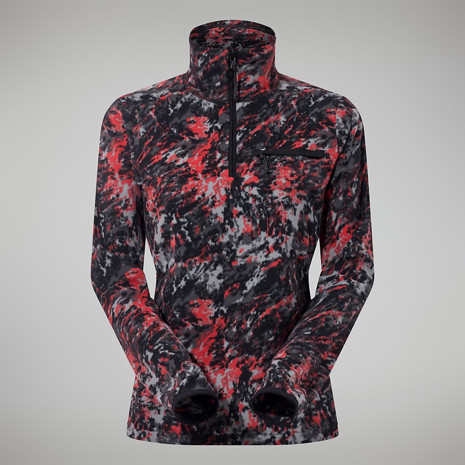 Women's Navala Half Zip Fleece - Light Grey/Dark Grey