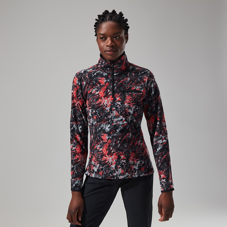 Women's Navala Half Zip Fleece - Light Grey/Dark Grey
