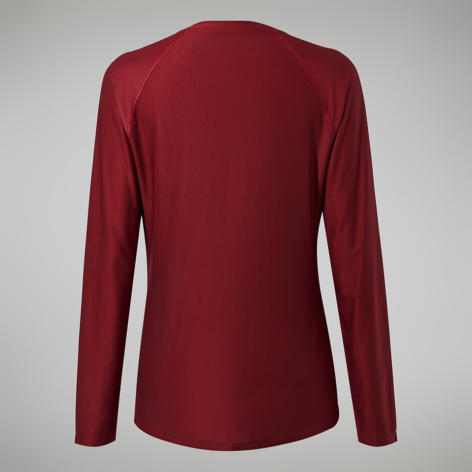 Women's 24/7 Tech Long Sleeve Crew Tee - Dark Red