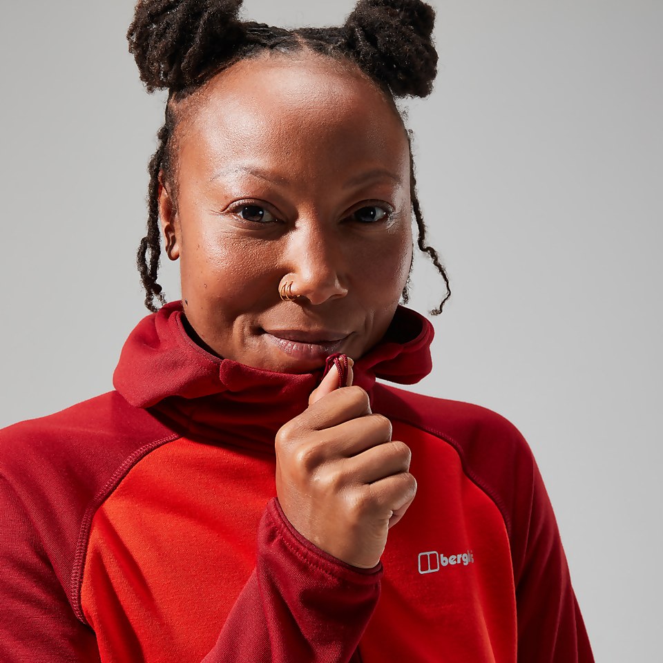 Women's Heuberg Hoody - Orange/Dark Red