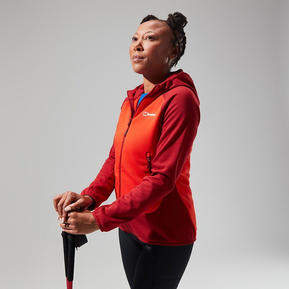 Women's Heuberg Hoody - Orange/Dark Red