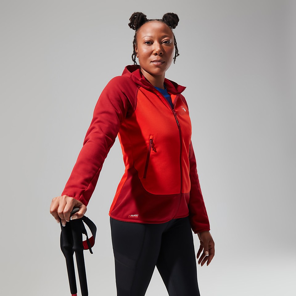 Women's Heuberg Hoody - Orange/Dark Red