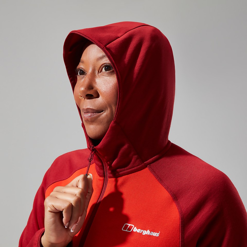 Women's Heuberg Hoody - Orange/Dark Red
