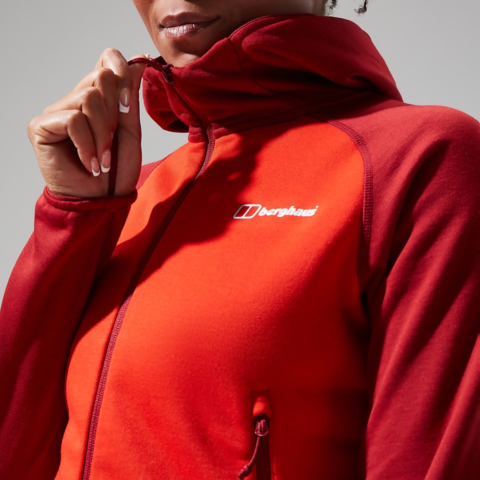 Women's Heuberg Hoody - Orange/Dark Red