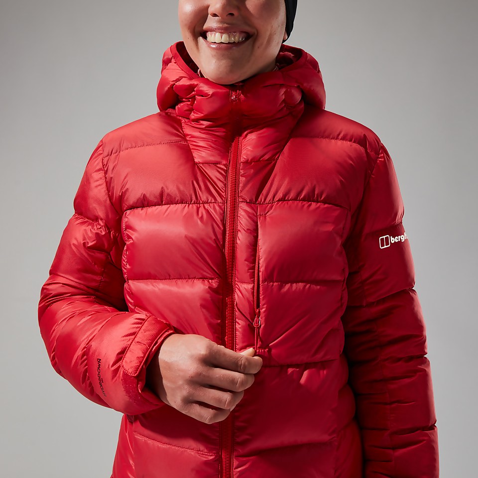 MTN Arete Ultra Down Hoodie für Damen - Rot