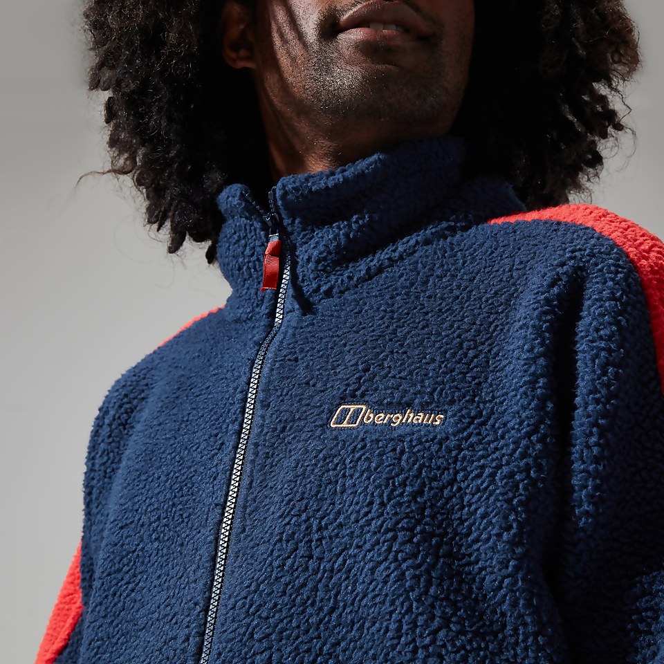 Men's Houlton Half Zip Fleece - Dark Blue/Natural