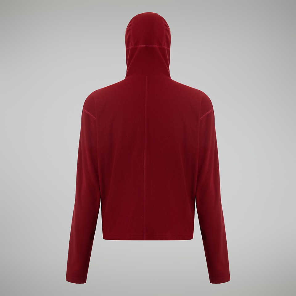 Women's Belleview Fleece Hooded Jacket - Dark Red/Pink