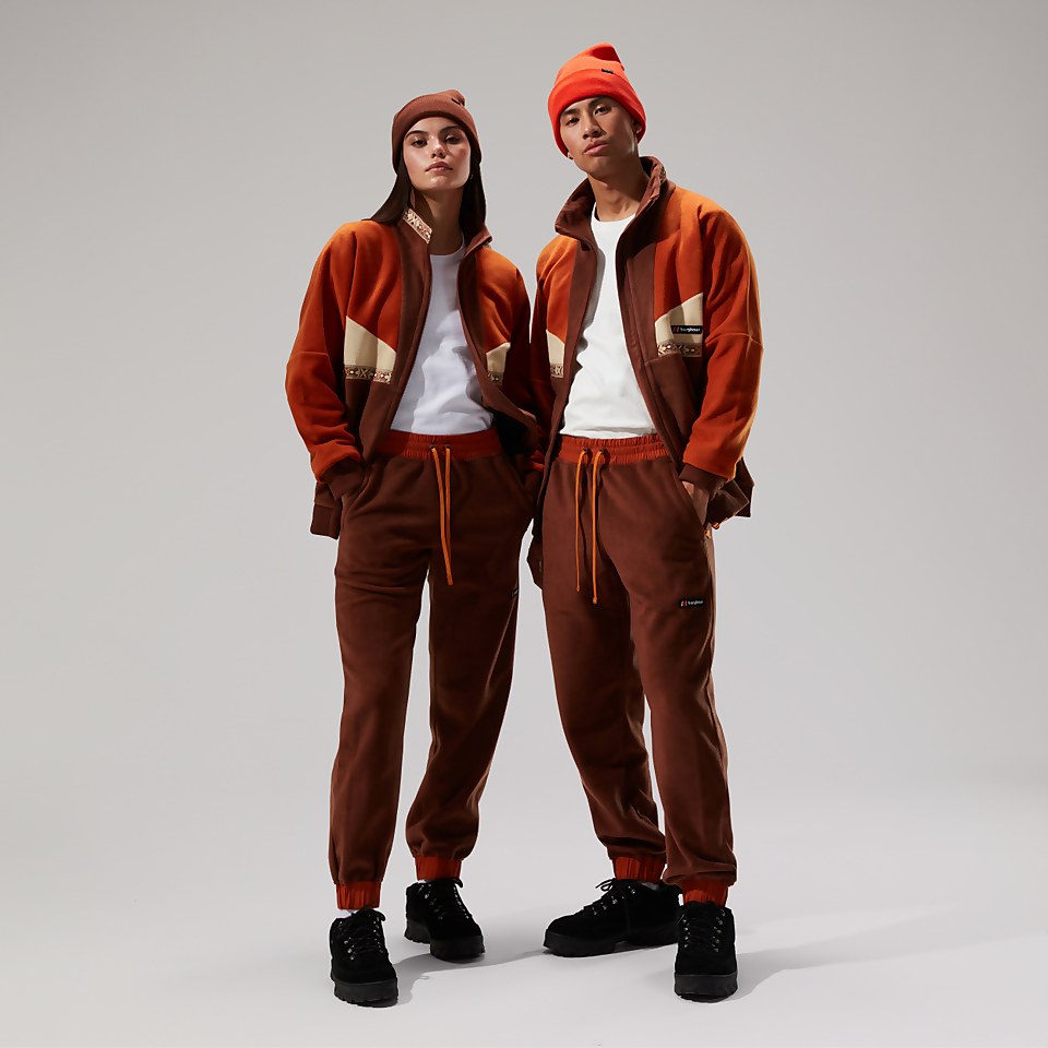Unisex Oversized Fleece Pant - Dark Brown/Brown