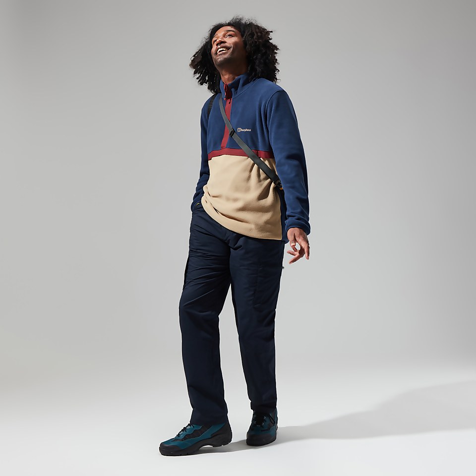 Men's Aslam Micro Half Zip Fleece - Dark Blue/Natural