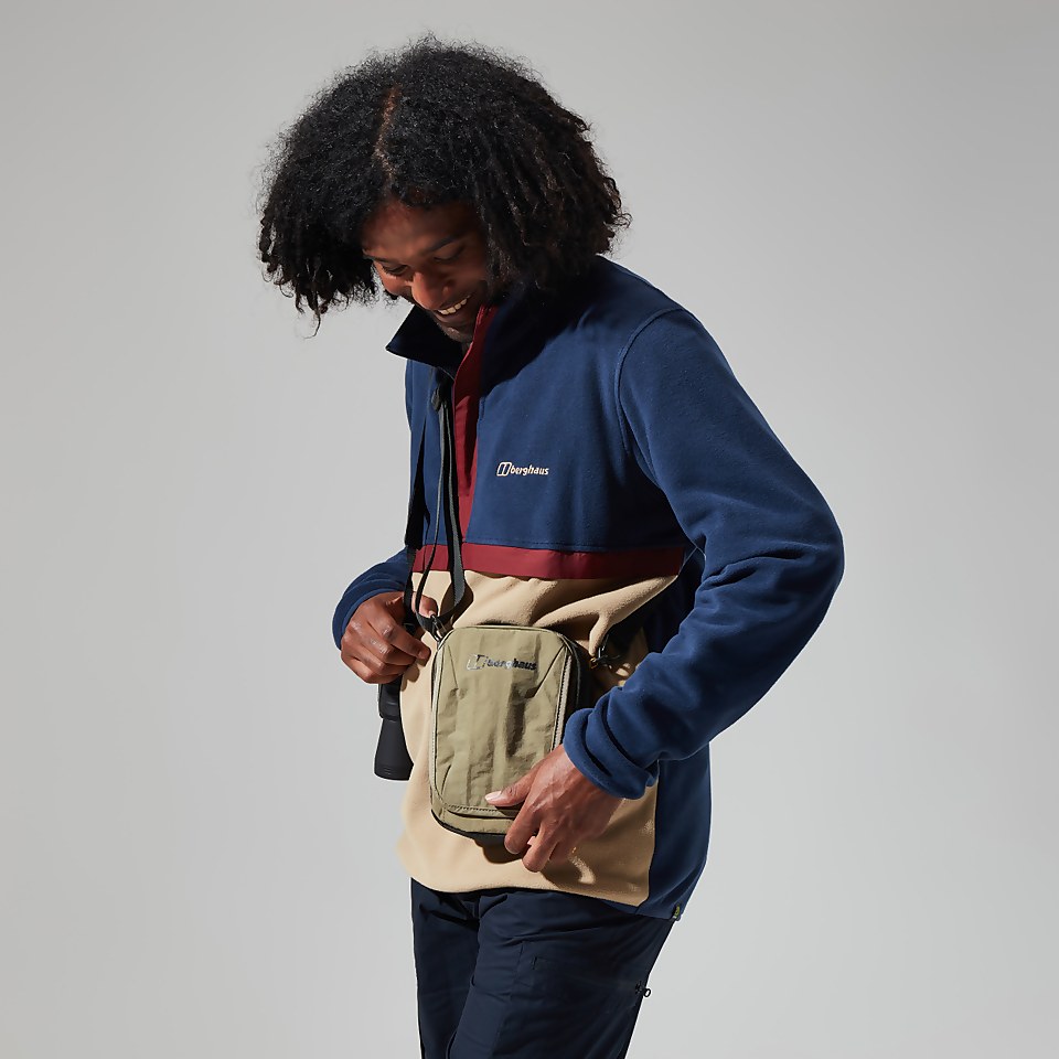 Men's Aslam Micro Half Zip Fleece - Dark Blue/Natural