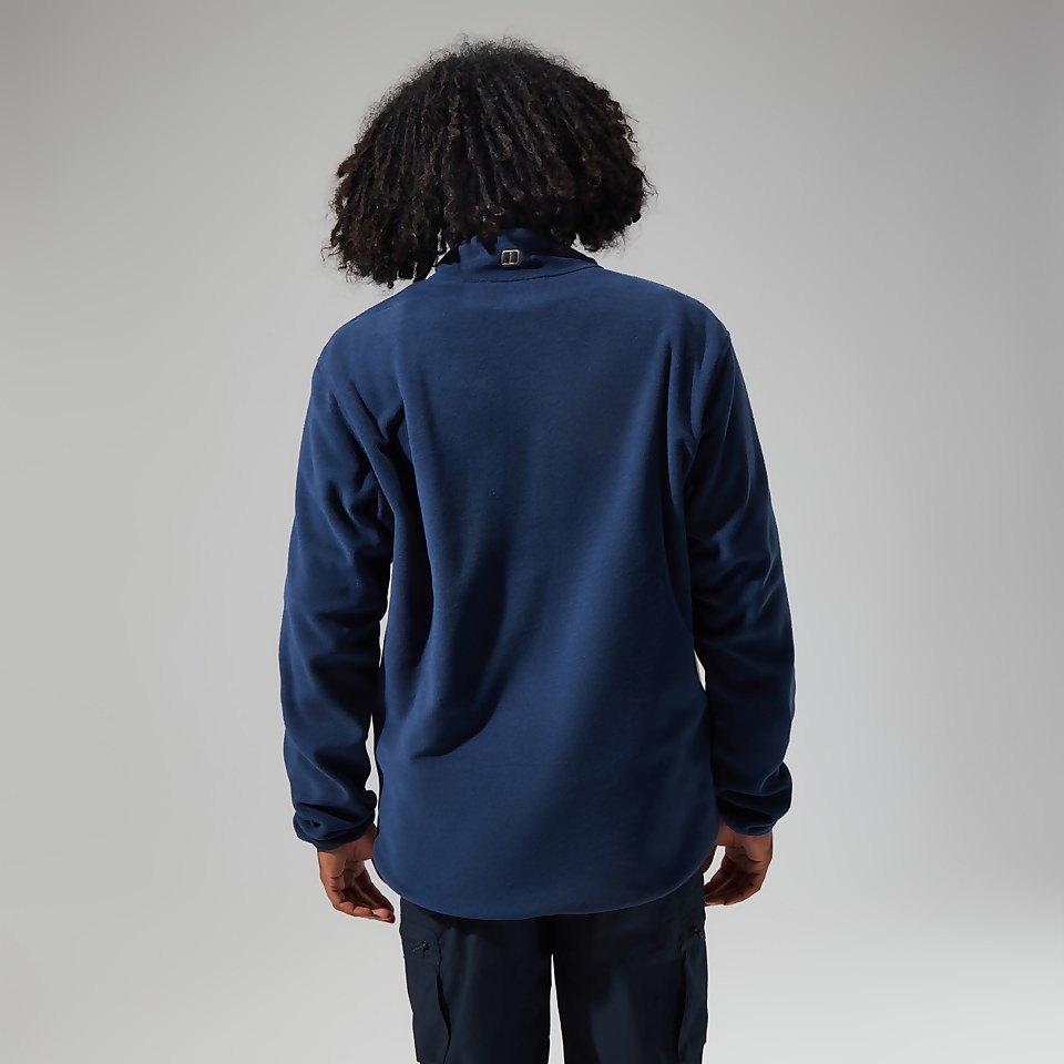 Men's Aslam Micro Half Zip Fleece - Dark Blue/Natural