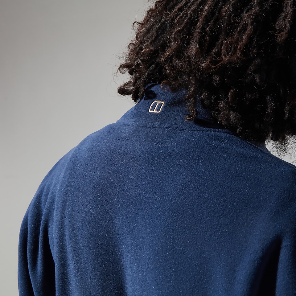 Men's Aslam Micro Half Zip Fleece - Dark Blue/Natural