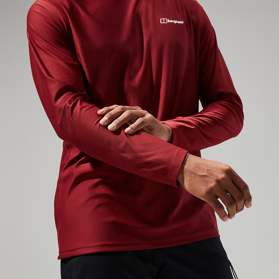24/7 Long Sleeve T-Shirt für Herren - Dunkelrot