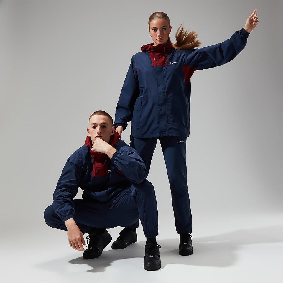 Unisex Urban Windbreaker 21 Jacket - Dark Blue/Dark Red