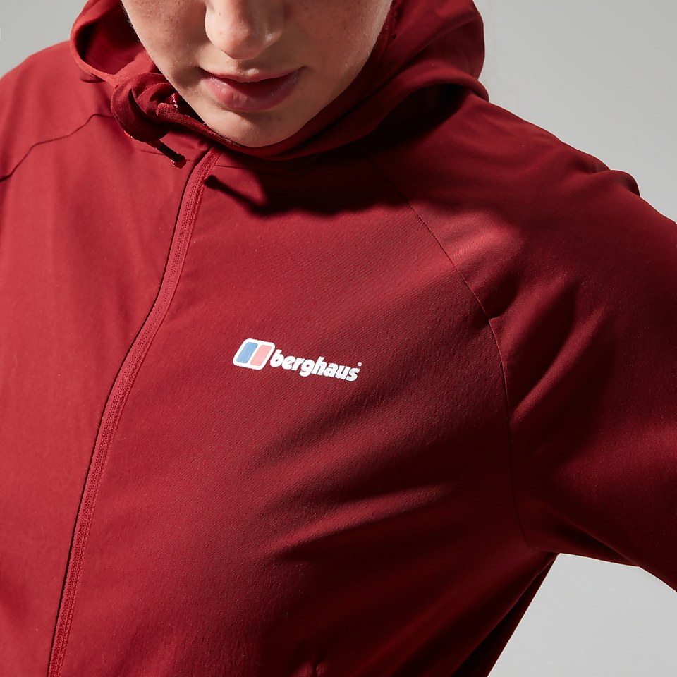 Women's Urban Arrina Full Zip Hooded Jacket - Dark Red