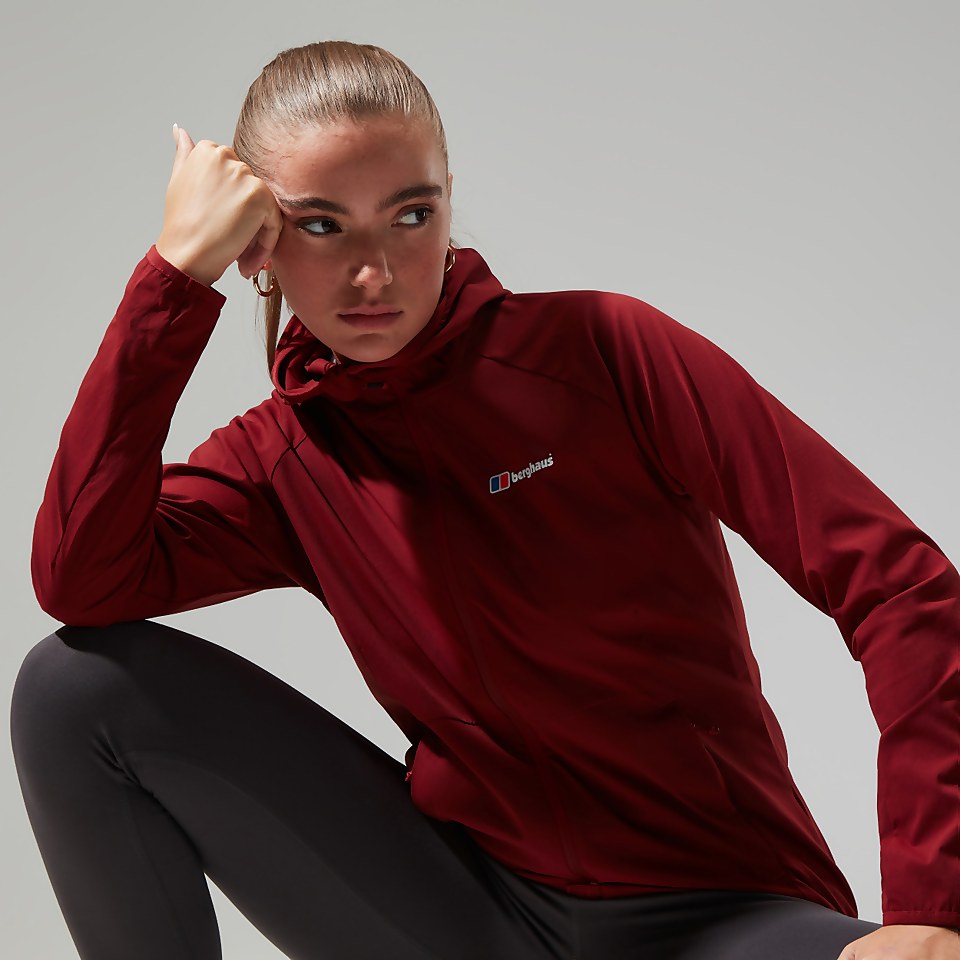 Women's Urban Arrina Full Zip Hooded Jacket - Dark Red