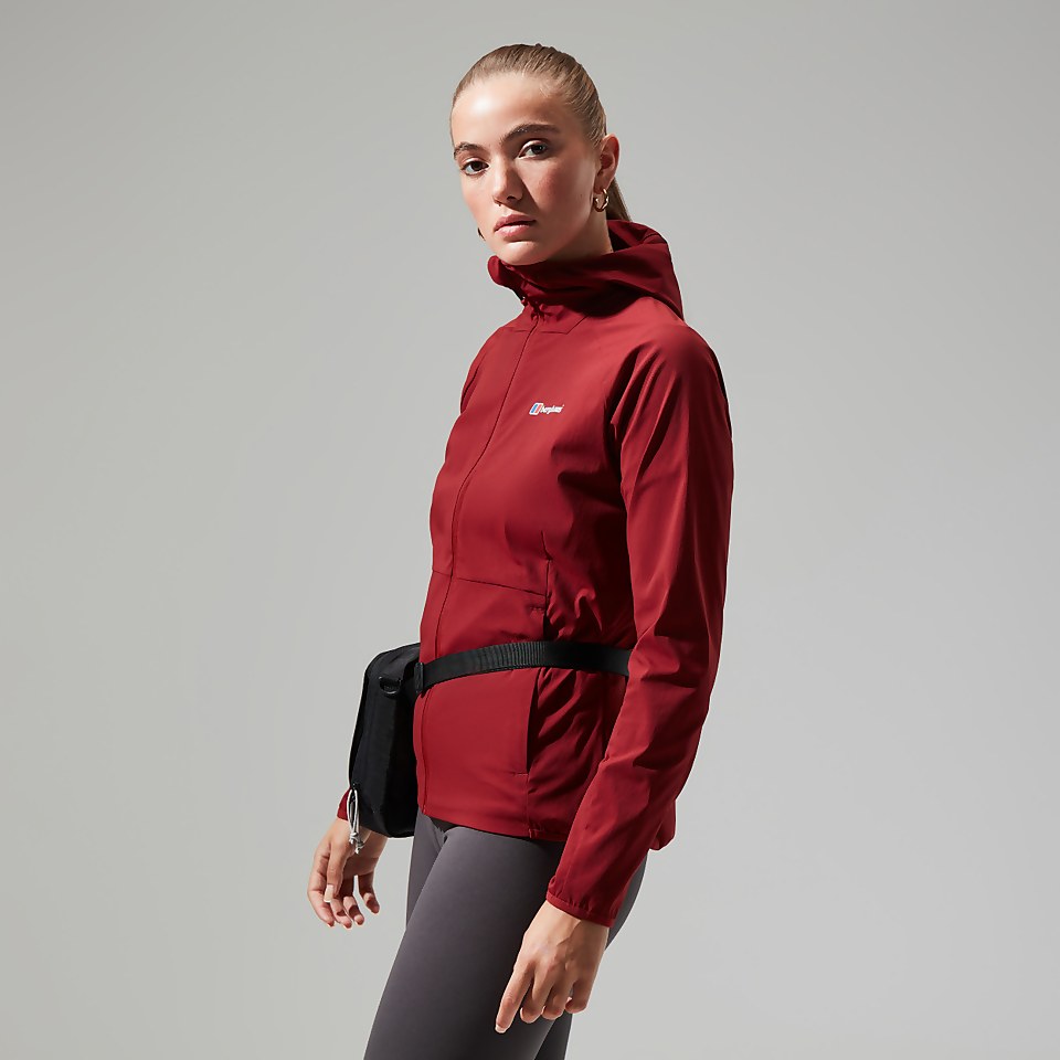 Women's Urban Arrina Full Zip Hooded Jacket - Dark Red