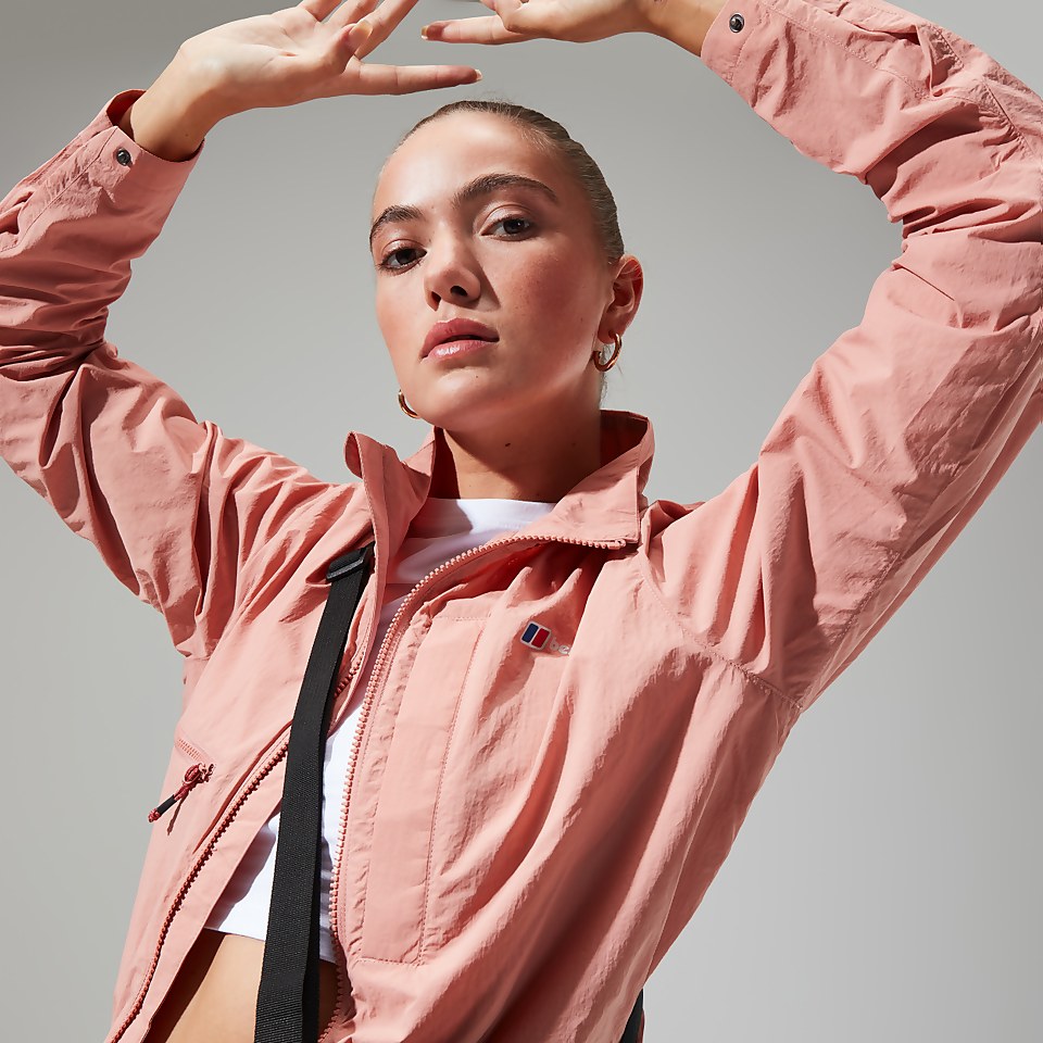 Women's Urban Cropped Co-ord Wind Jacket - Pink