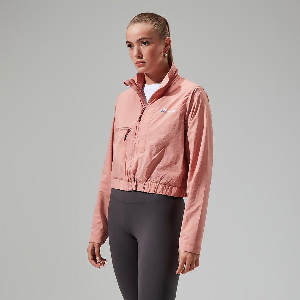 Women's Urban Cropped Co-ord Wind Jacket - Pink