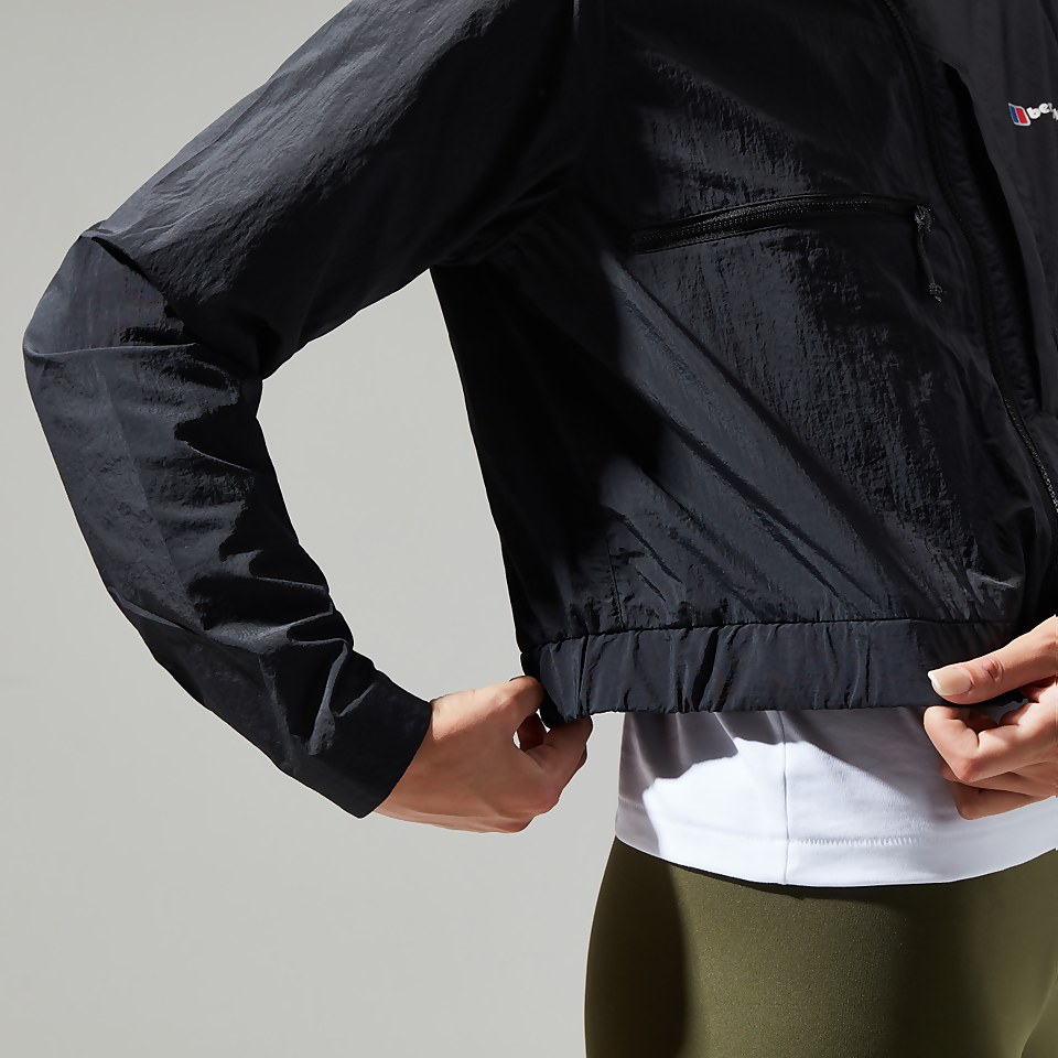 Women's Urban Cropped Co-ord Wind Jacket - Black