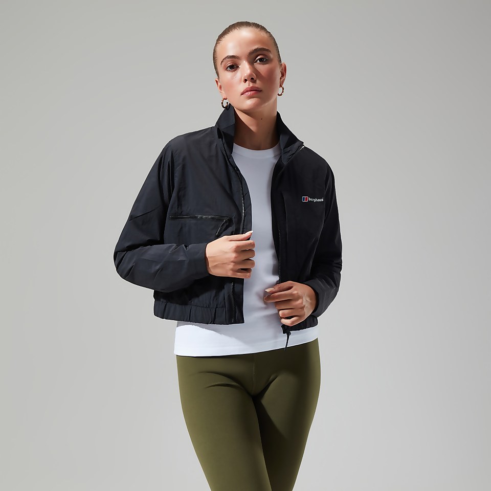 Women's Urban Cropped Co-ord Wind Jacket - Black