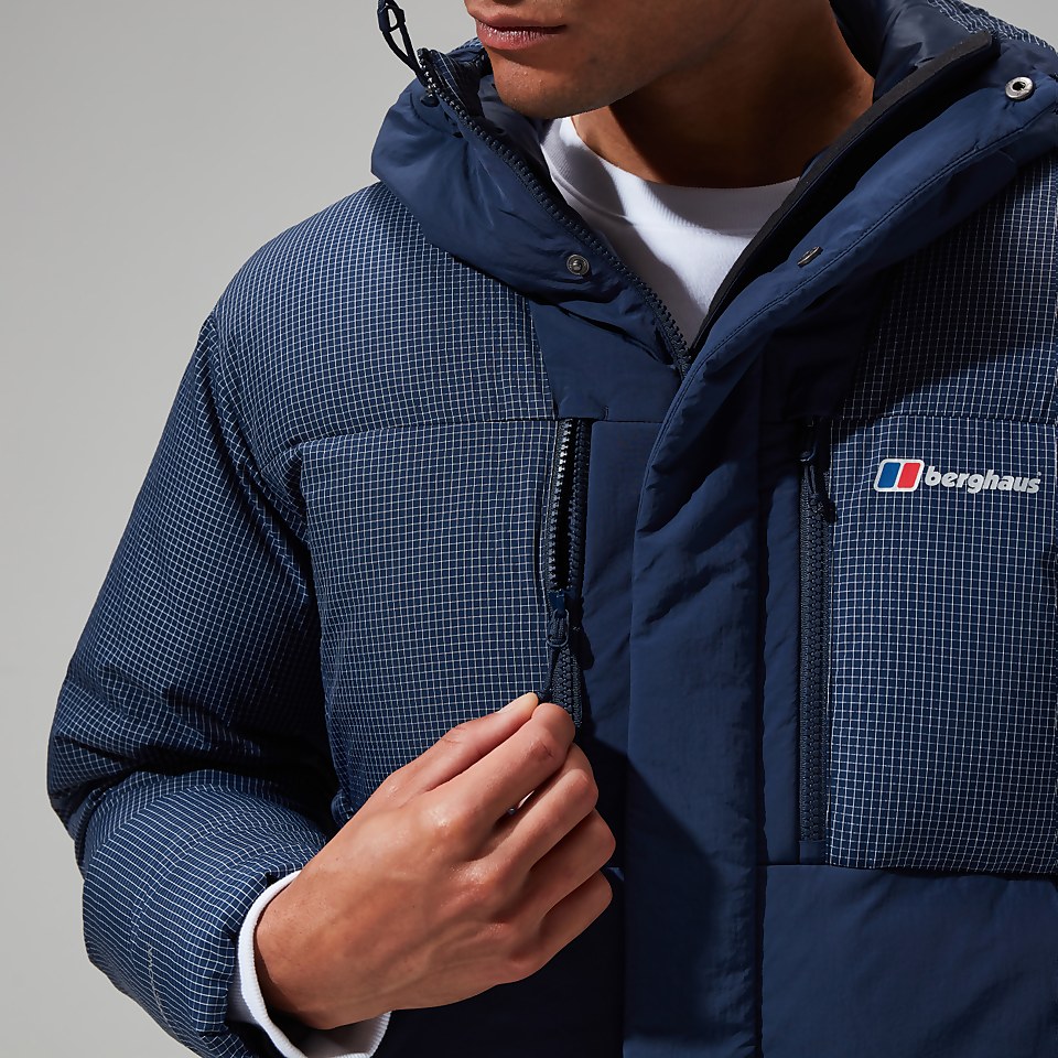 Men's Sabber Down Hooded Jacket - Dark Blue