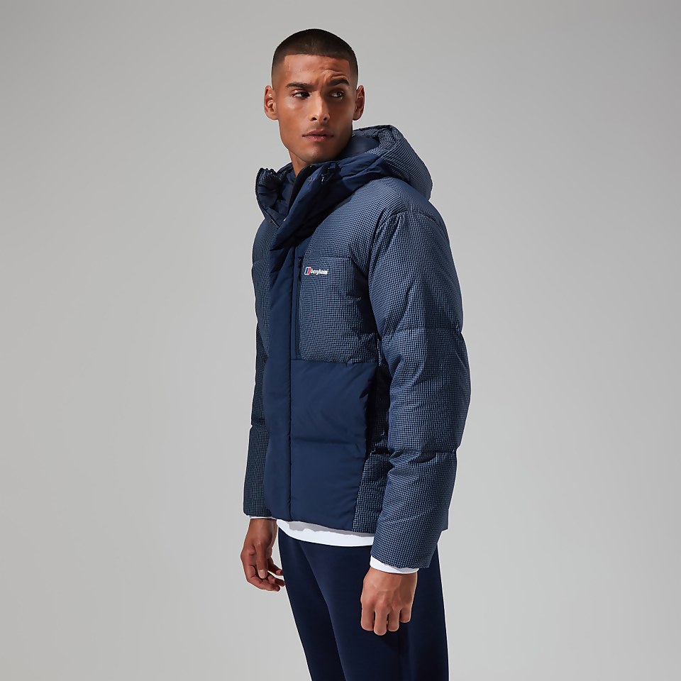 Men's Sabber Down Hooded Jacket - Dark Blue
