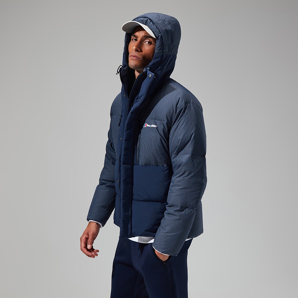 Men's Sabber Down Hooded Jacket - Dark Blue