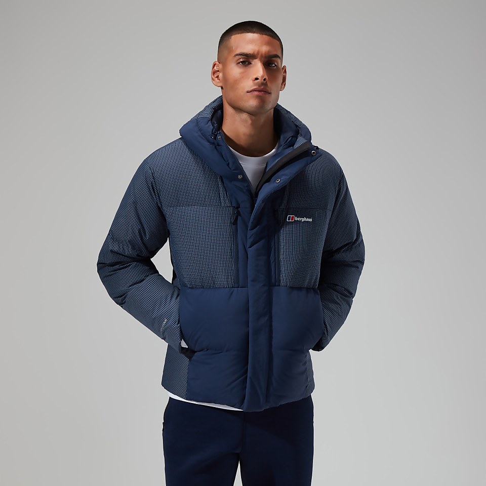 Men's Sabber Down Hooded Jacket - Dark Blue