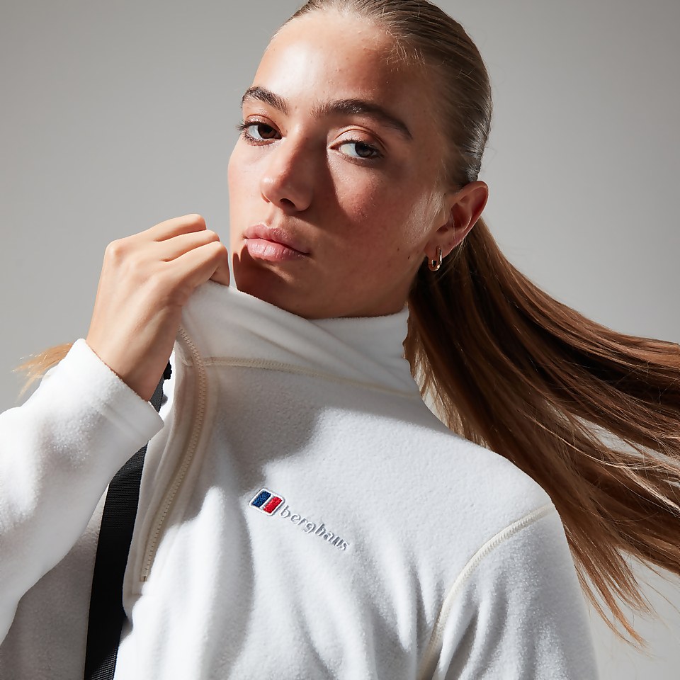 Women's Urban Prism Crop Half Zip - Natural