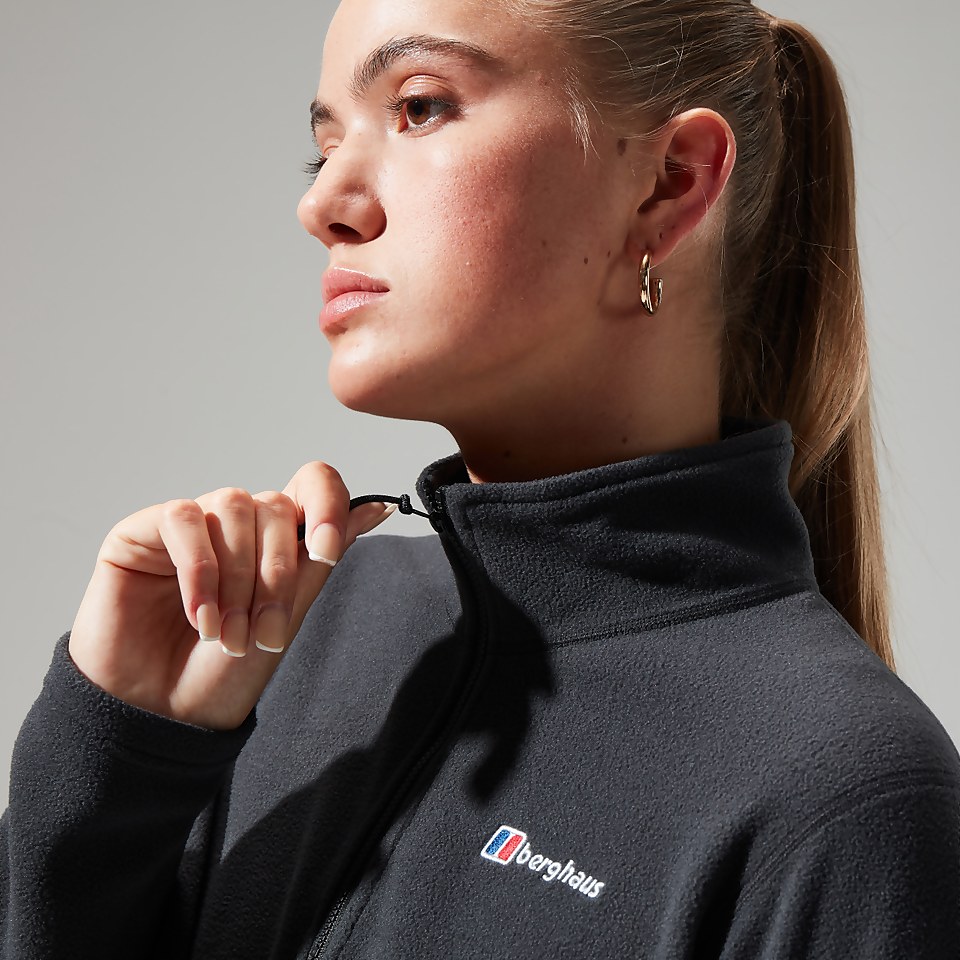 Women's Urban Prism Crop Half Zip - Black