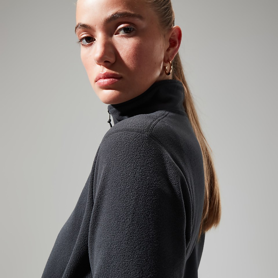 Women's Urban Prism Crop Half Zip - Black