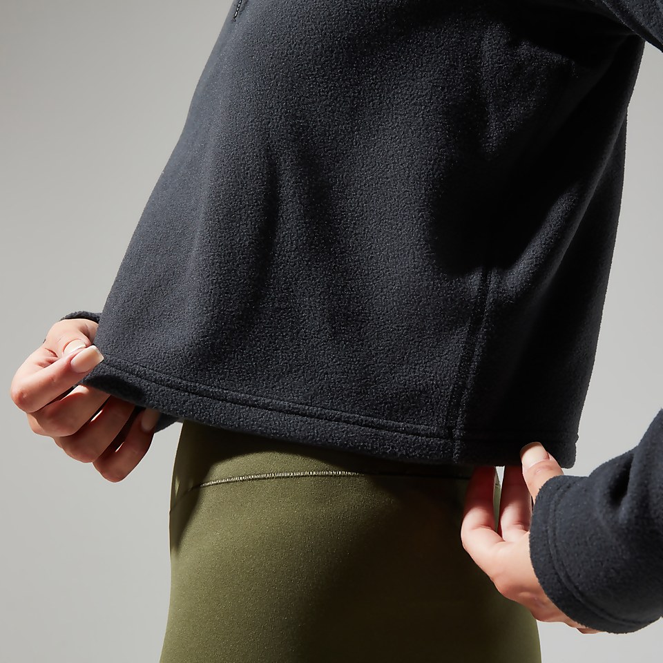 Women's Urban Prism Crop Half Zip - Black