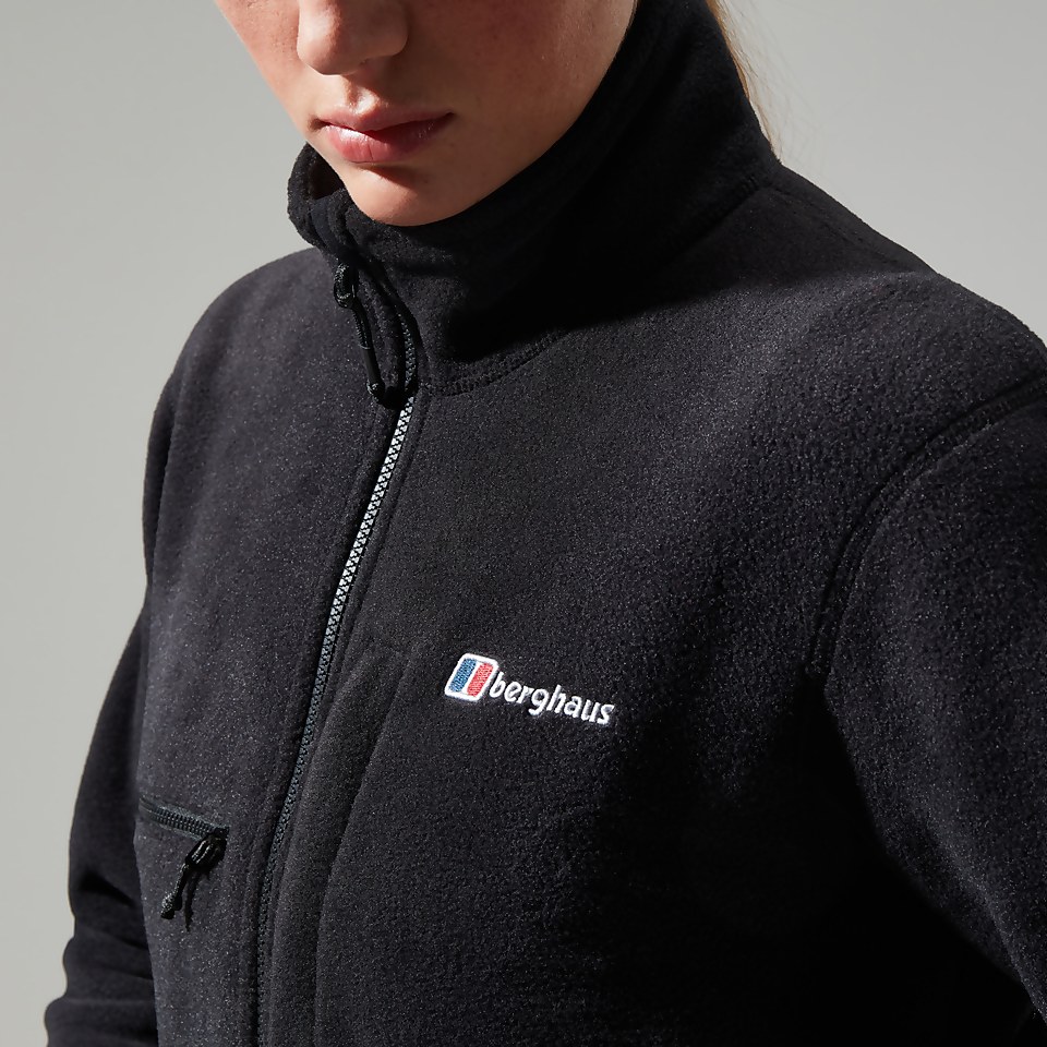 Women's Urban Cropped Co-ord Fleece Jacket - Black