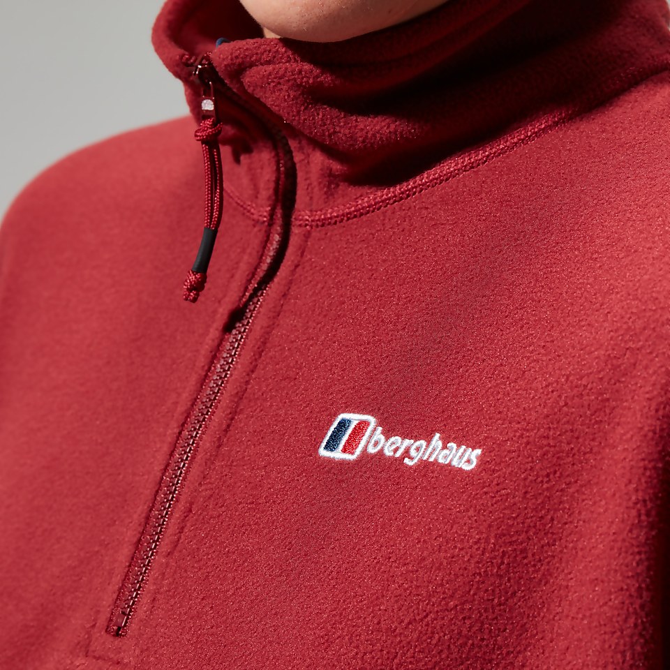Women's Urban Prism Crop Half Zip - Dark Red