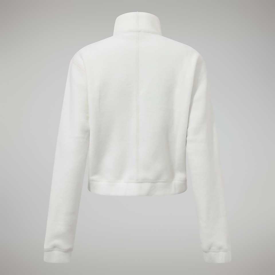 Women's Urban Cropped Co-ord Fleece Jacket - Natural