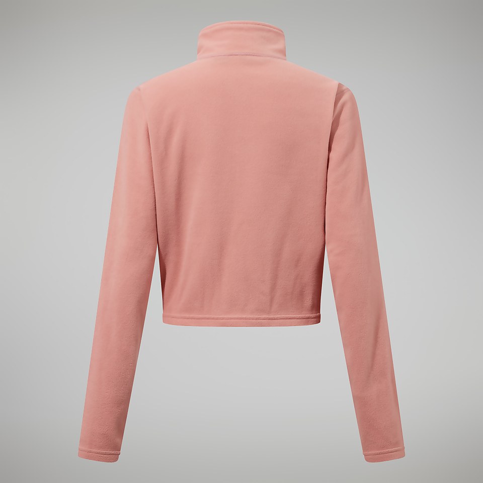 Women's Urban Prism Crop Half Zip - Pink