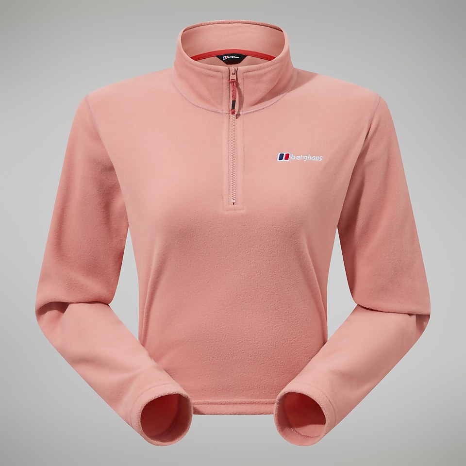Women's Urban Prism Crop Half Zip - Pink