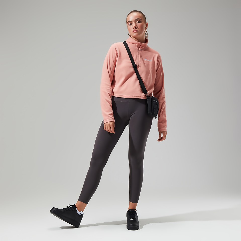 Women's Urban Prism Crop Half Zip - Pink