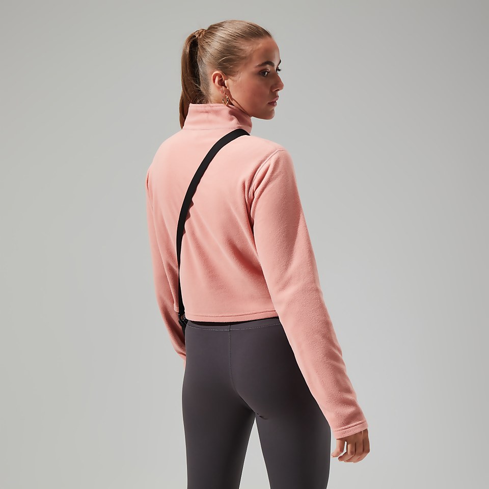 Women's Urban Prism Crop Half Zip - Pink
