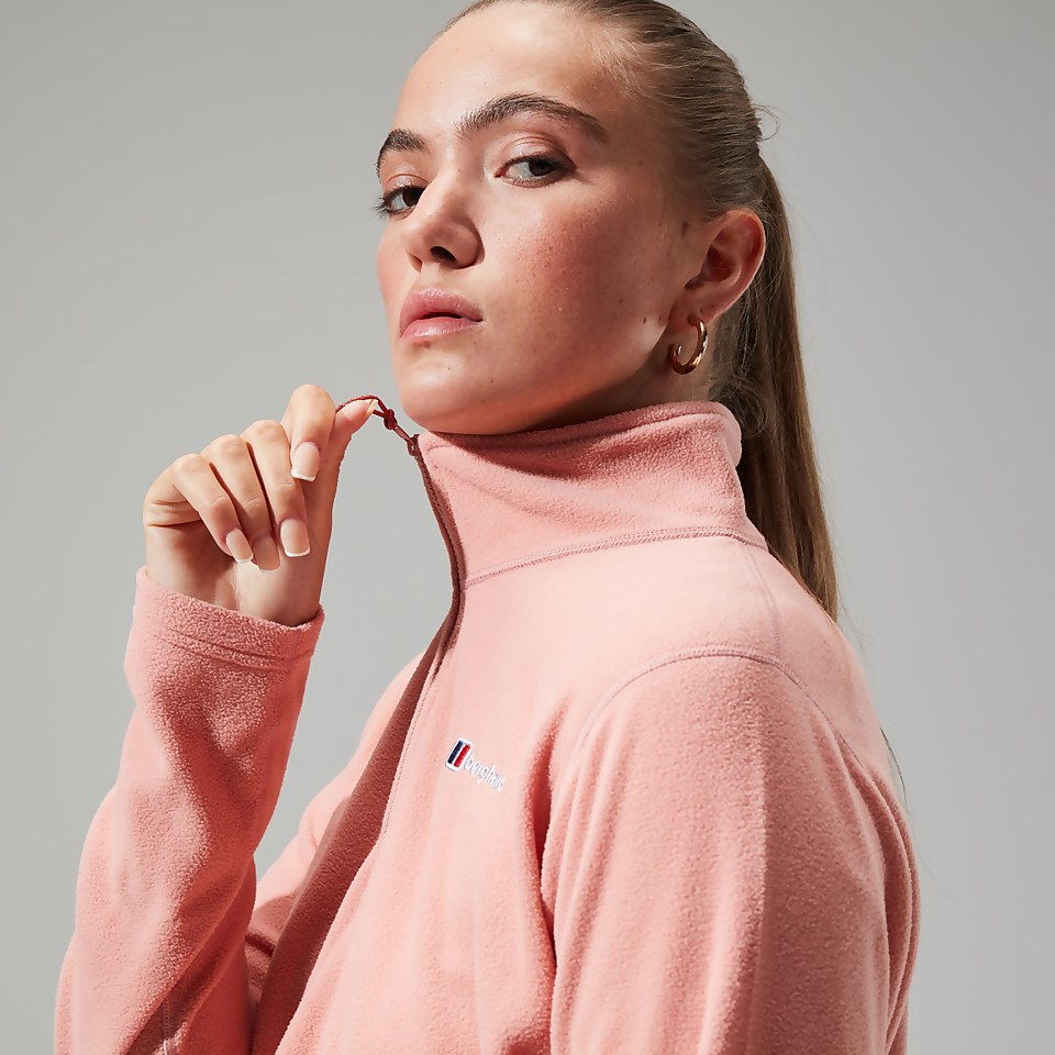 Women's Urban Prism Crop Half Zip - Pink